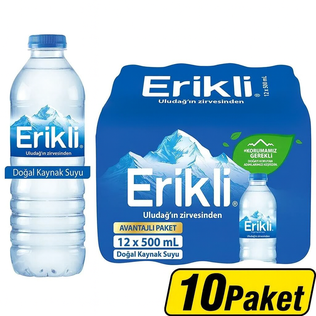 Erikli 500 ml Pet Şişe 12 li x 10 Paket